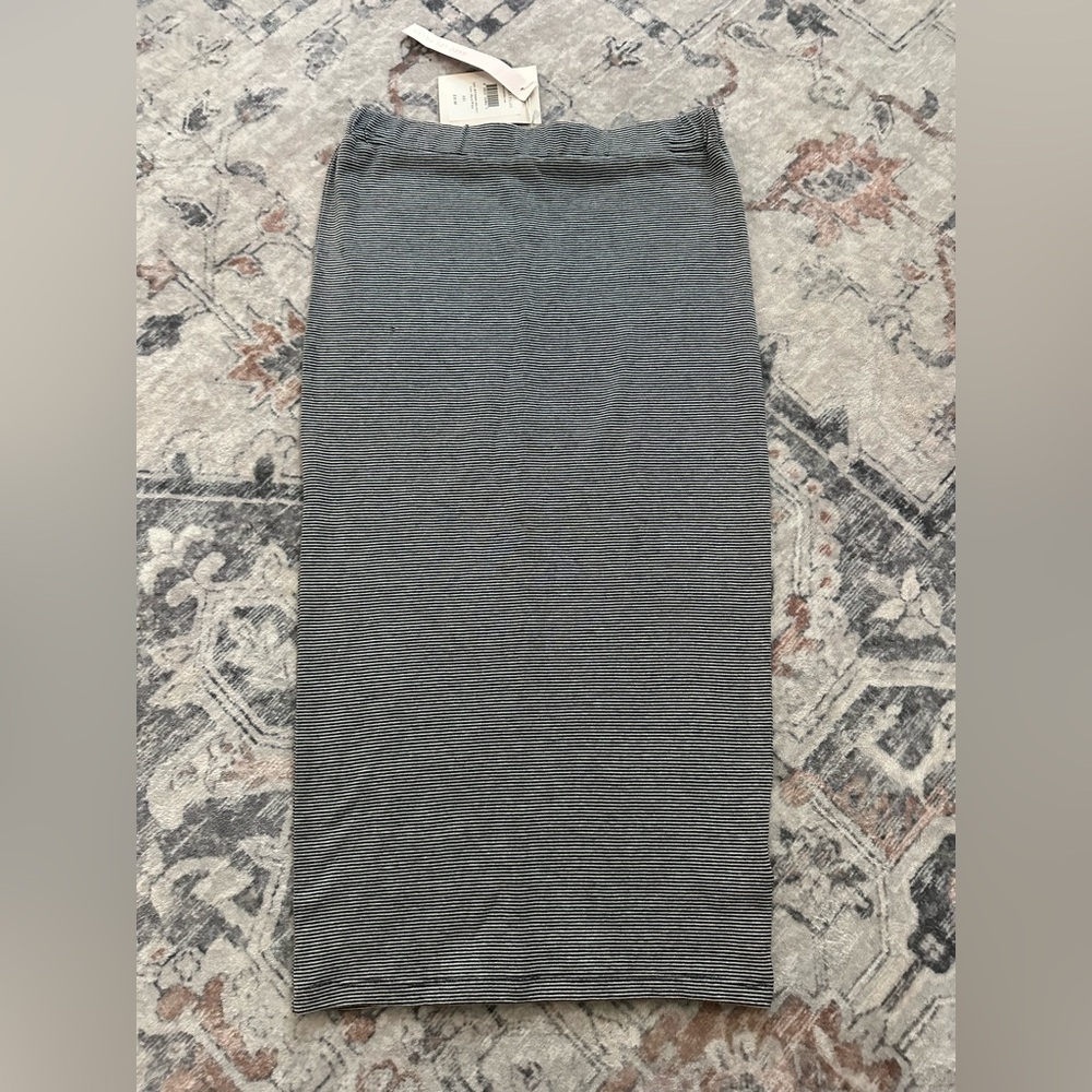 Avec Les Filles Gray Midi Pencil Skirt for Work XXS